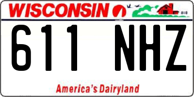 WI license plate 611NHZ
