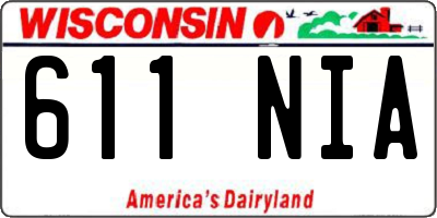 WI license plate 611NIA