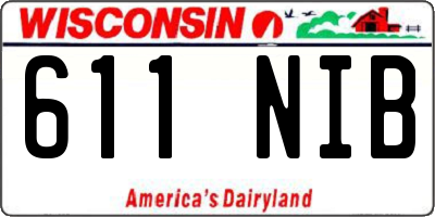 WI license plate 611NIB