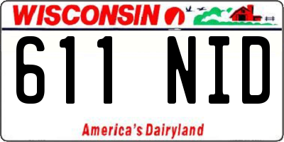 WI license plate 611NID