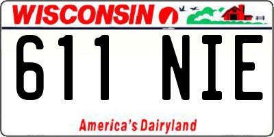 WI license plate 611NIE