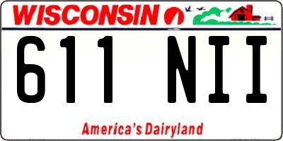 WI license plate 611NII