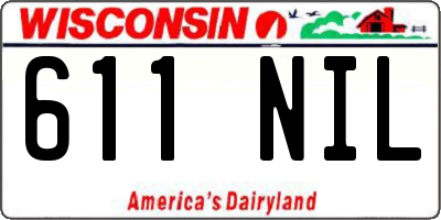 WI license plate 611NIL