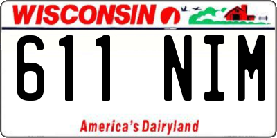 WI license plate 611NIM