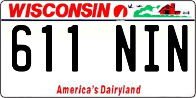 WI license plate 611NIN