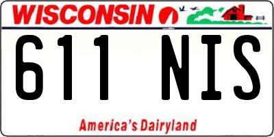 WI license plate 611NIS