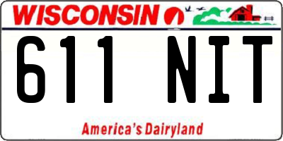 WI license plate 611NIT