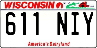 WI license plate 611NIY