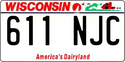 WI license plate 611NJC