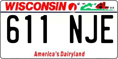 WI license plate 611NJE