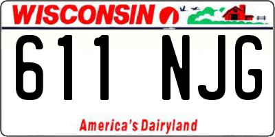 WI license plate 611NJG