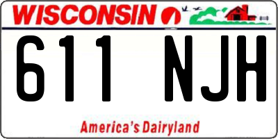 WI license plate 611NJH