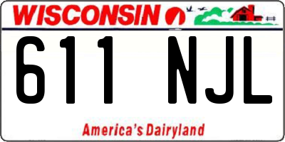 WI license plate 611NJL