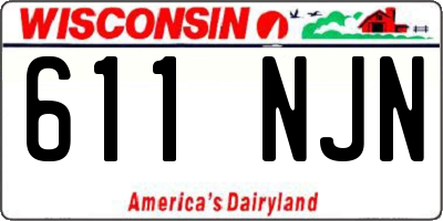 WI license plate 611NJN