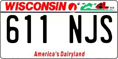 WI license plate 611NJS