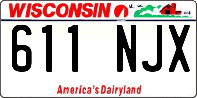 WI license plate 611NJX