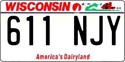 WI license plate 611NJY