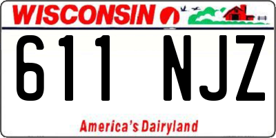 WI license plate 611NJZ