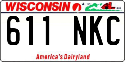 WI license plate 611NKC