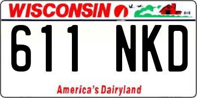 WI license plate 611NKD