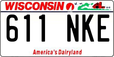 WI license plate 611NKE