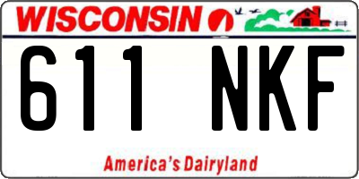 WI license plate 611NKF
