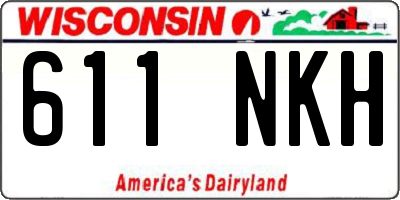 WI license plate 611NKH