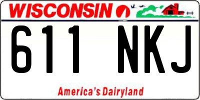 WI license plate 611NKJ