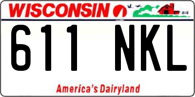 WI license plate 611NKL