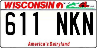 WI license plate 611NKN