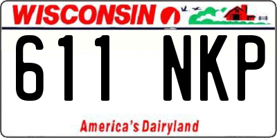 WI license plate 611NKP