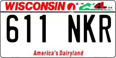 WI license plate 611NKR