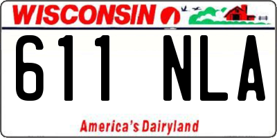 WI license plate 611NLA