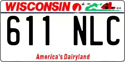 WI license plate 611NLC