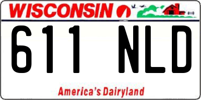 WI license plate 611NLD