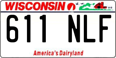WI license plate 611NLF