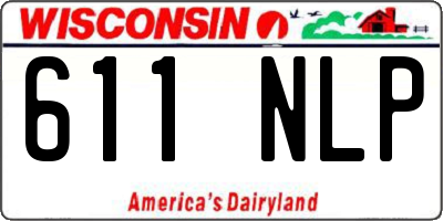 WI license plate 611NLP