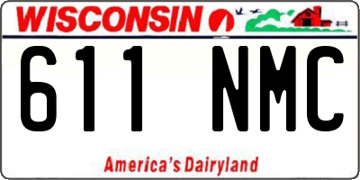 WI license plate 611NMC
