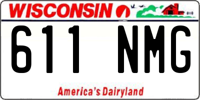 WI license plate 611NMG
