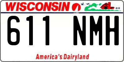 WI license plate 611NMH