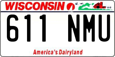 WI license plate 611NMU