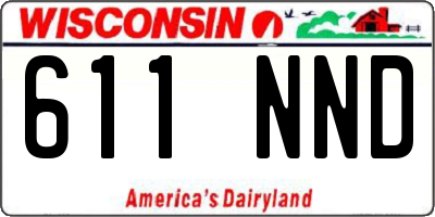 WI license plate 611NND