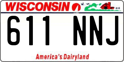 WI license plate 611NNJ