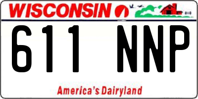 WI license plate 611NNP
