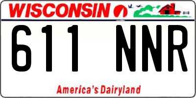 WI license plate 611NNR