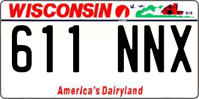 WI license plate 611NNX