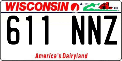 WI license plate 611NNZ