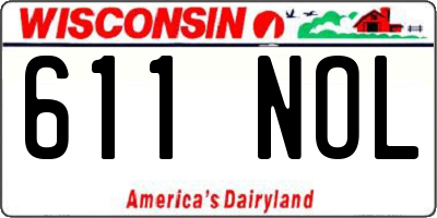 WI license plate 611NOL