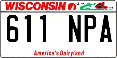 WI license plate 611NPA