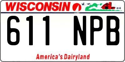 WI license plate 611NPB
